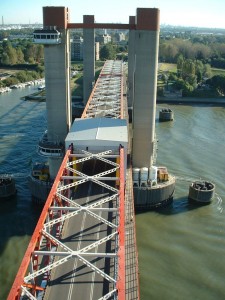 Uitzicht vanaf een loopbrug